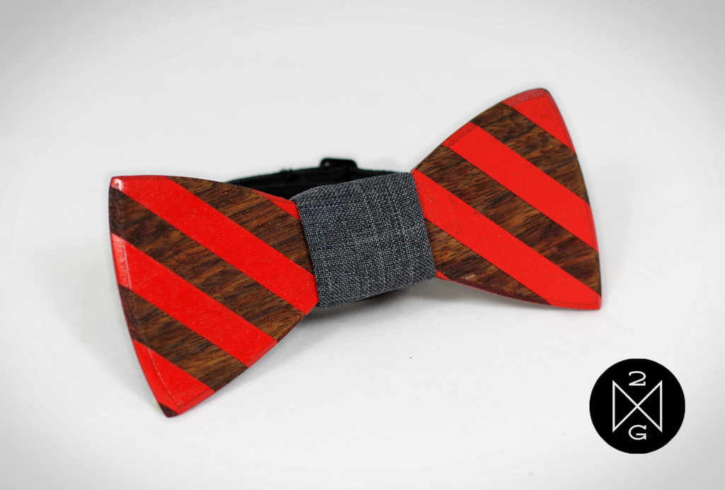 Calvin wooden bow tie by The Two Guys Bow Ties