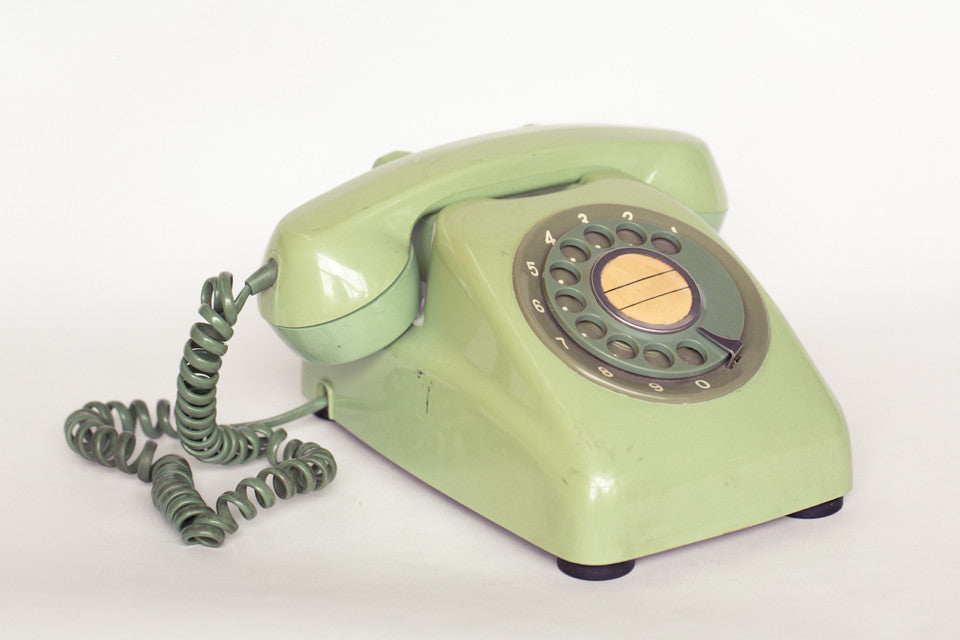 1980s Retro Telephone (Green and Dark Green)